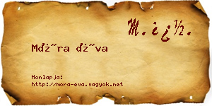 Móra Éva névjegykártya